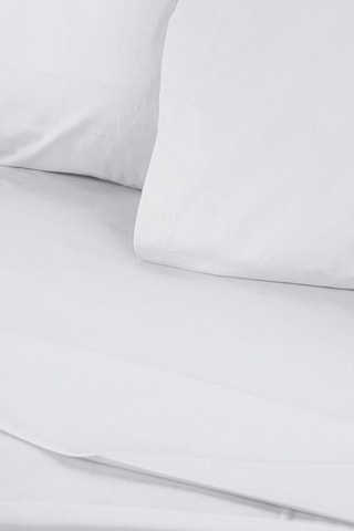 Lençol de algodão reforçado 60 fios/cm² Tonne Grise - Branco