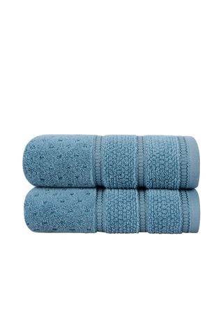 2 toalhas de banho Arella Azul - 50 x 90 cm