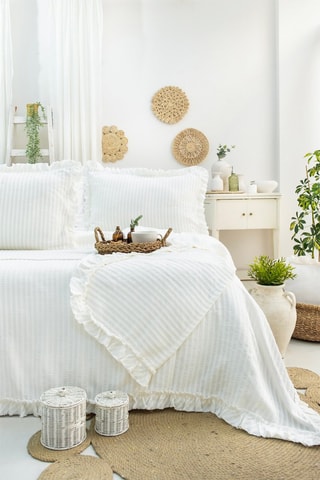 Conjunto de colcha - Creme