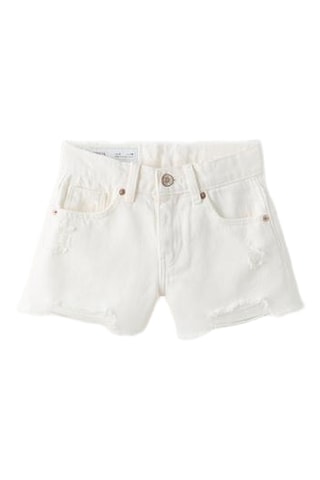 Short en jean - Blanc