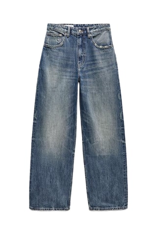 Jean relaxed oversize tapered taille haute - Bleu marine