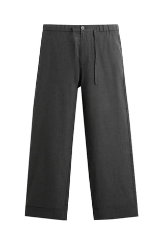 Pantalon en lin - Gris foncé