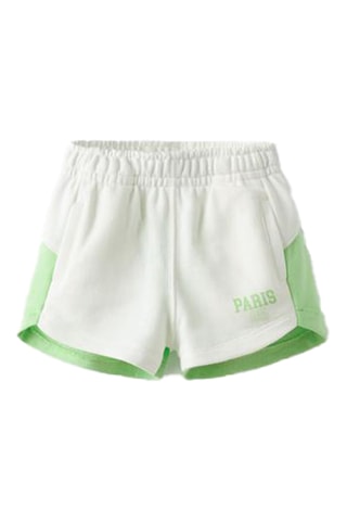 Short - Blanc et vert clair