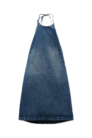 Robe trapèze en jean - Bleu foncé