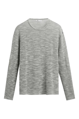 Sweat en laine - Gris chiné