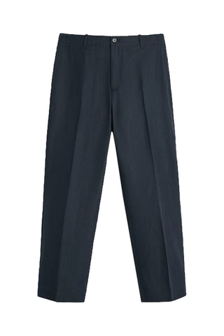 Pantalon en lin - Gris foncé