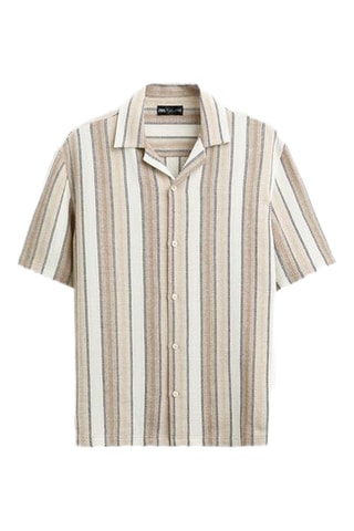 Chemise - Ecru et marron