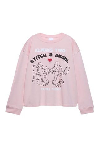 T-shirt Stitch et Angel Lilo et Stich Disney - Rose