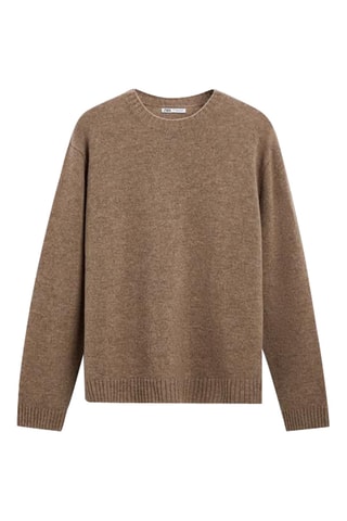 Pull en laine - Taupe chiné