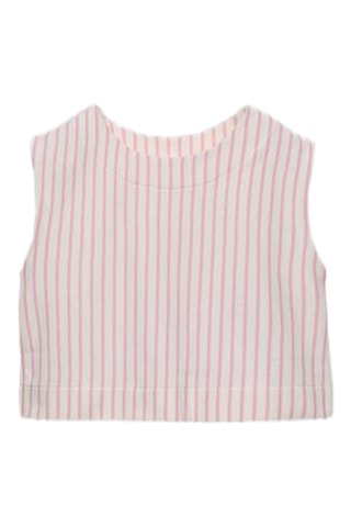T-shirt - Rose poudré et blanc