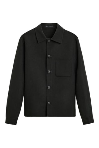 Surchemise en laine - Noir