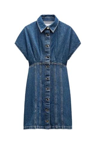Robe chemise en jean - Bleu
