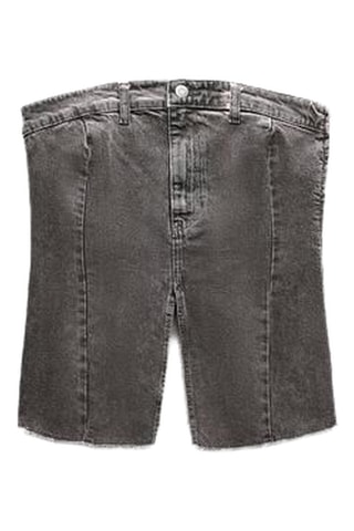 Top bustier en jean - Gris foncé