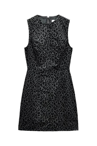 Robe droite - Gris foncé et noir