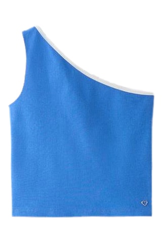Top asymétrique - Bleu roi