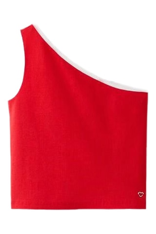 Top asymétrique - Rouge