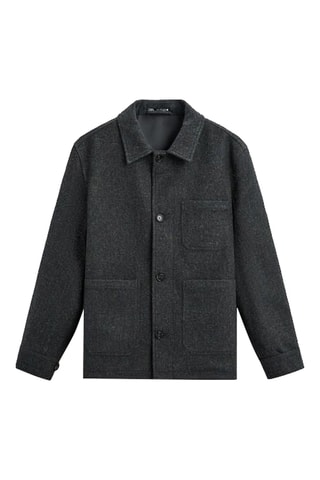 Surchemise en laine - Gris foncé