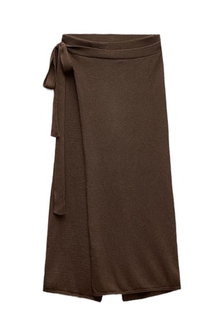 Jupe portefeuille - Marron