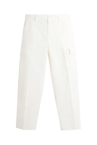 Pantalon cargo en lin - Ecru