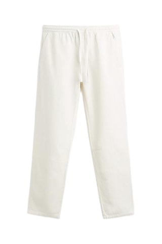 Jogger en lin - Blanc