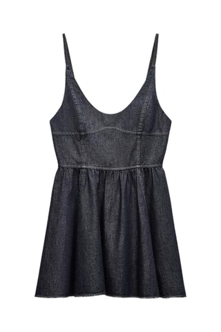 Robe patineuse en jean - Noir