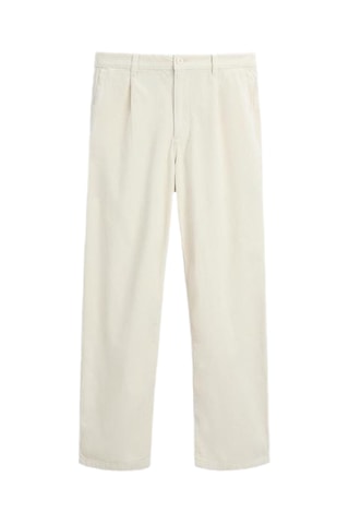 Chino en velours - Ecru