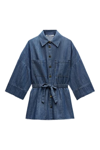 Robe chemise en jean - Bleu