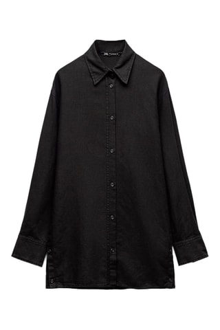 Chemisier en lin- Noir