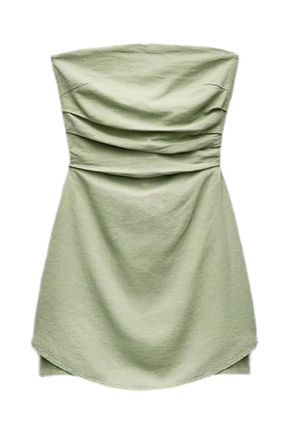 Robe bustier en lin - Vert clair