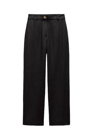 Pantalon wide legs en lin - Noir