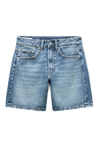 Bermuda regular en jean - Bleu