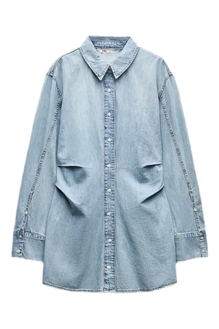 Robe chemise en jean - Bleu