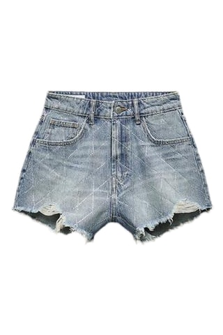 Short en jean - Bleu