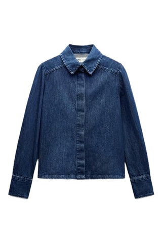 Chemisier slim en jean - Indigo