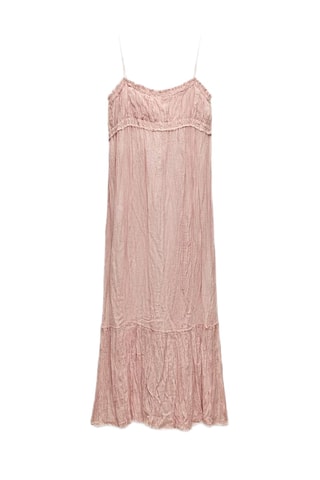 Robe midi en ramie - Rose