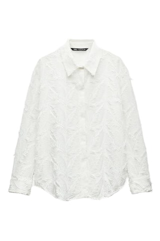 Chemisier en dentelle - Blanc