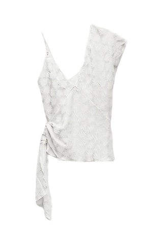 Top en dentelle - Blanc