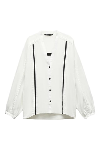Chemisier en lin - Blanc