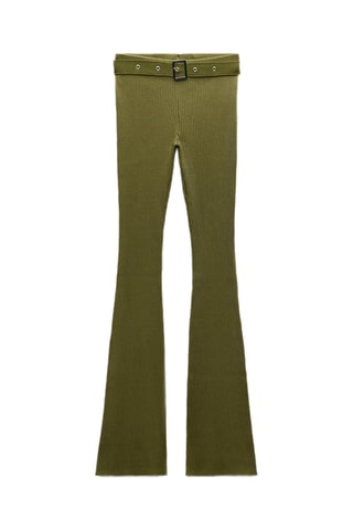 Pantalon flare - Vert olive