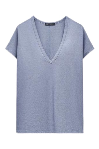 T-shirt en lin - Bleu clair