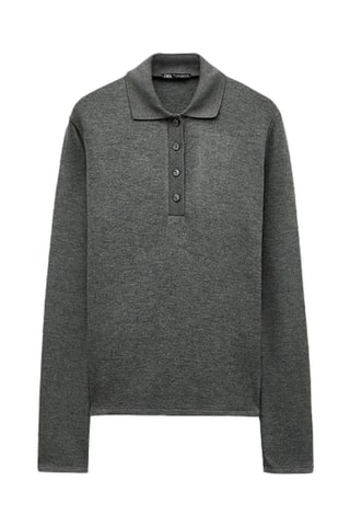 Polo - Gris foncé chiné