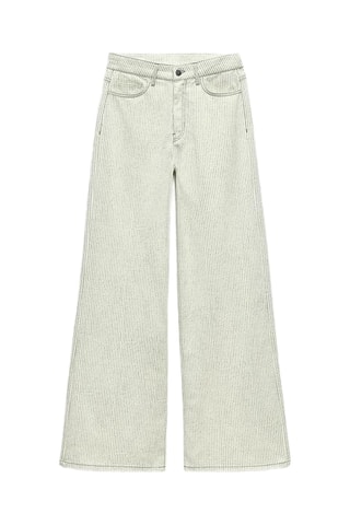 Pantalon wide legs - Gris clair