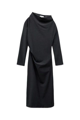 Robe longue en laine - Noir