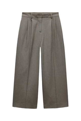 Pantalon large - Gris