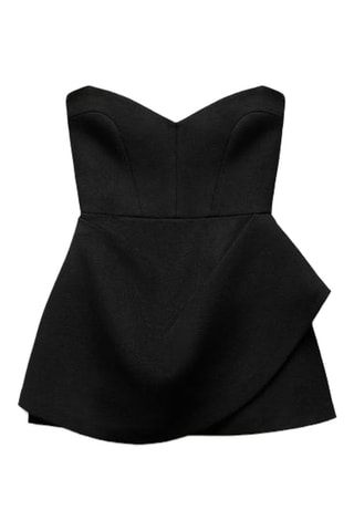 Robe bustier en laine - Noir