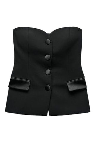 Top bustier - Noir