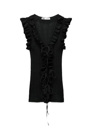Top volanté - Noir
