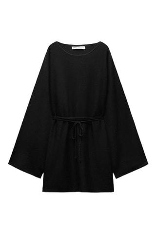 Robe pull en laine - Noir