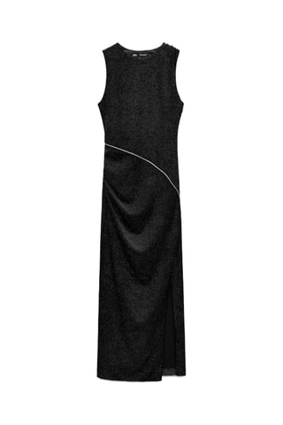 Robe droite en velours - Noir