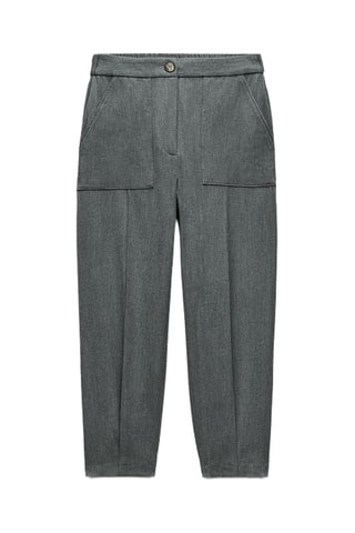Pantalon carotte - Gris clair